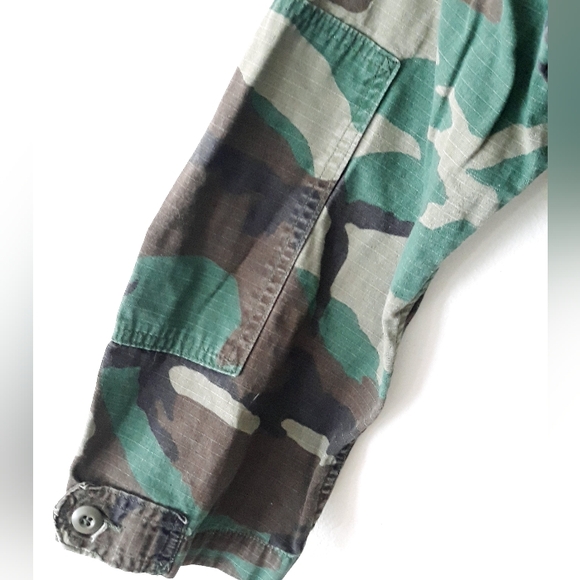 Vintage Army Camouflage Shirt Jacket Size Medium Regular 8415-01-184-1330 - Picture 9 of 12